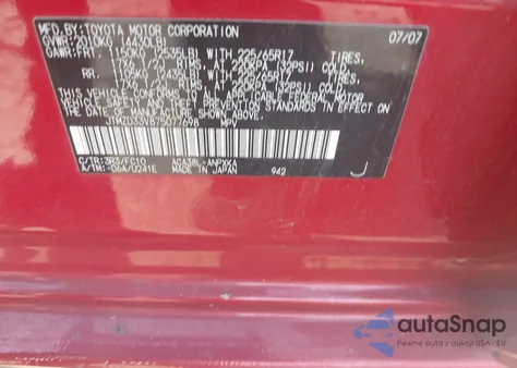 2007 Toyota Rav4 z USA, uszkodzony, nr VIN JTMZD33V875077698